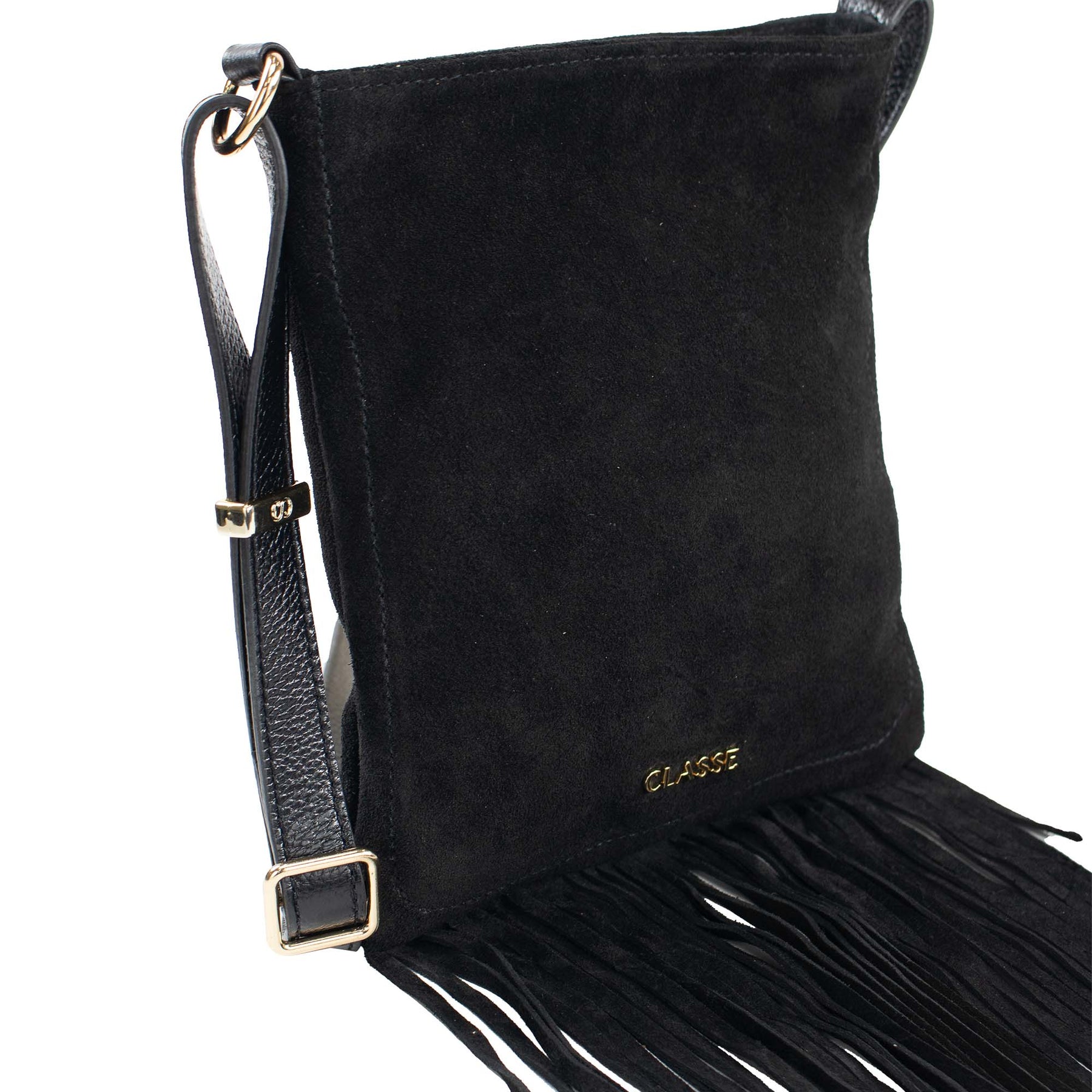Bolsa de Couro Crossbody Lolla - Preto