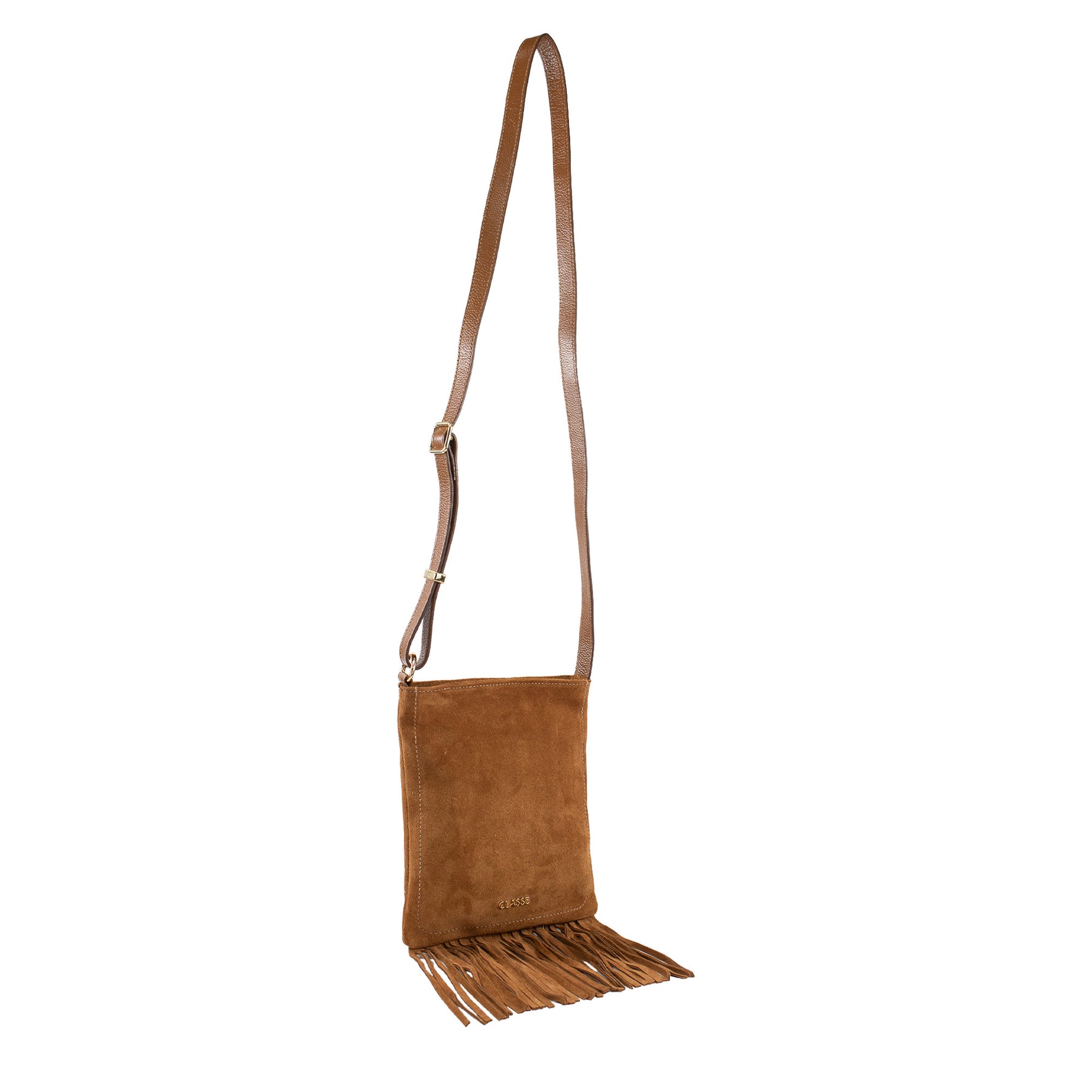 Bolsa de Couro Crossbody Lolla - Nocciola Camurça
