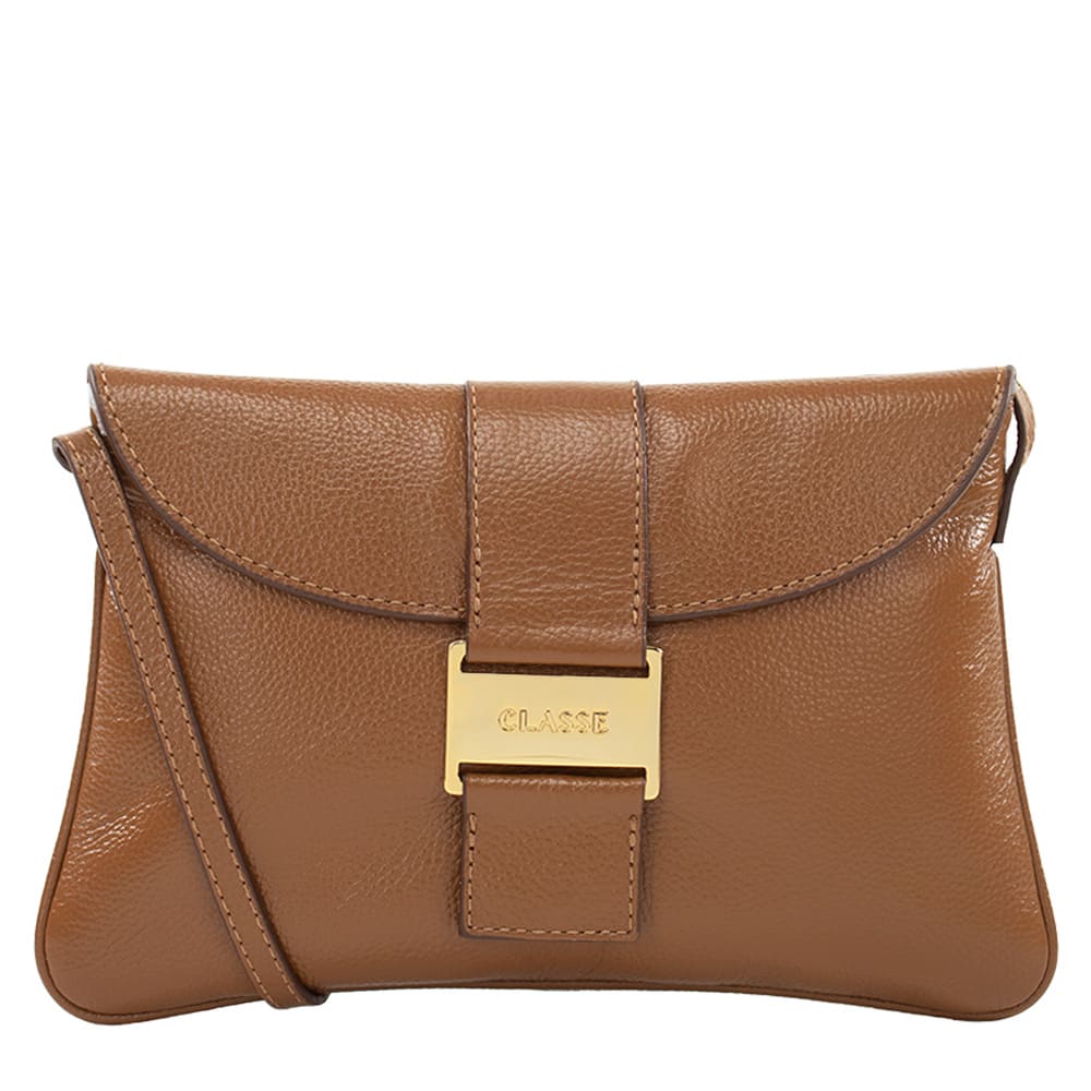 Bolsa de Couro Tiracolo Alice - Nocciola