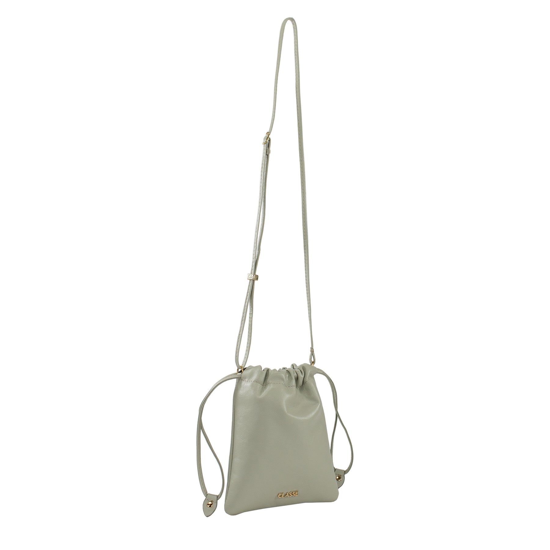 Bolsa de Couro Crossbody Caroline - Verde Pastel Soft