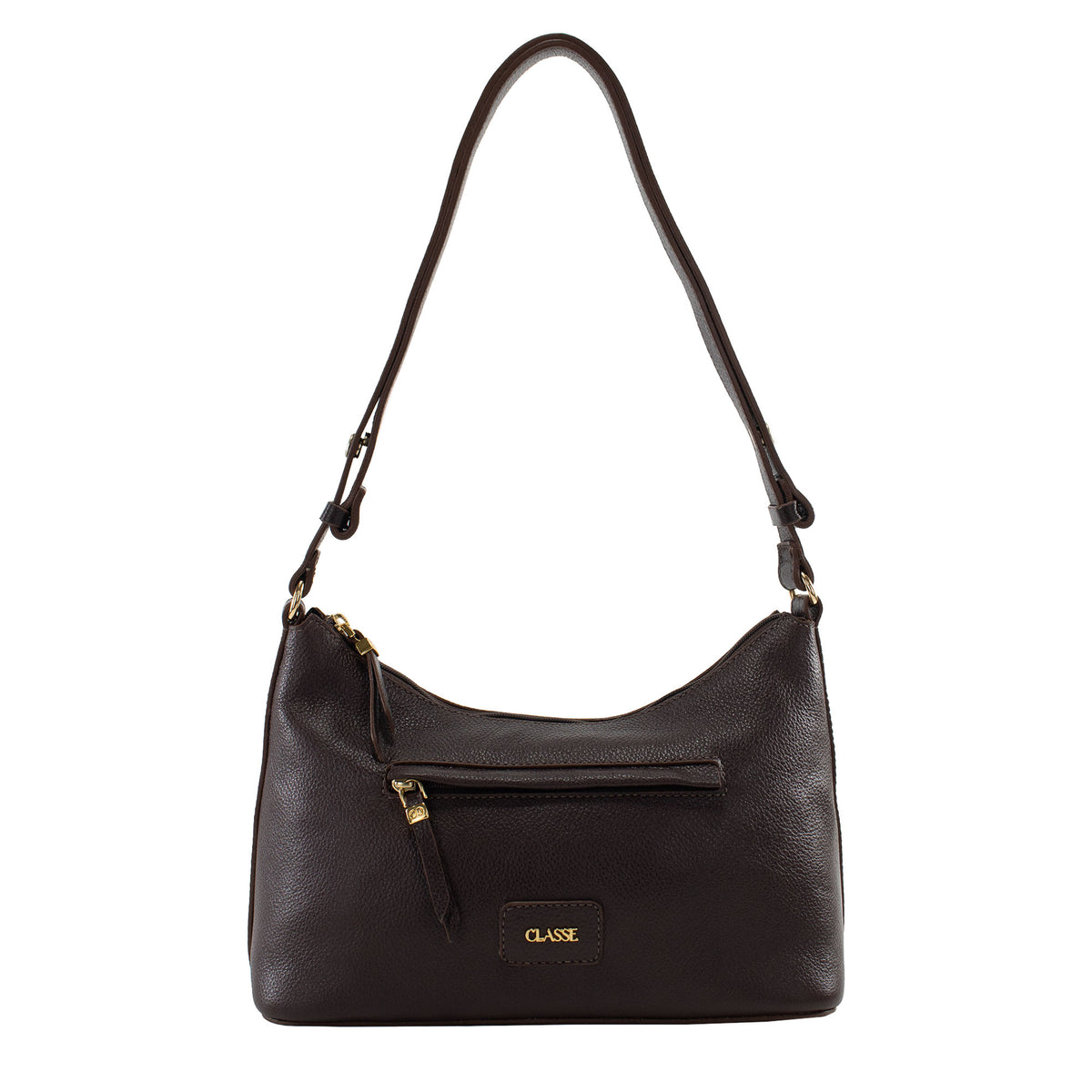 Bolsa Crossbody de Couro Becca - Chocolate