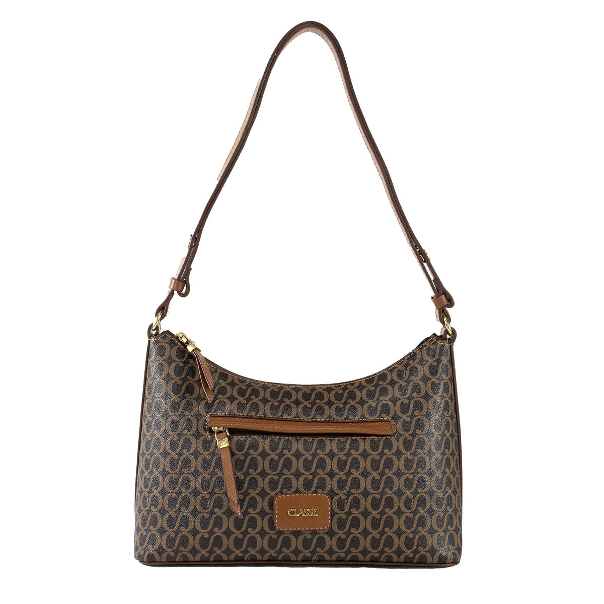 Bolsa Crossbody Canvas Becca  - Marrom/Nocciola