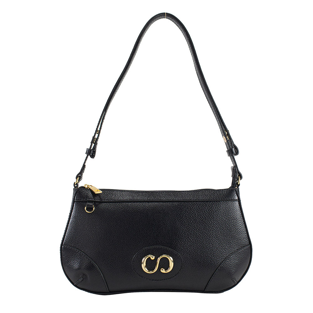 Bolsa Crossbody de Couro Maiorca - Preto