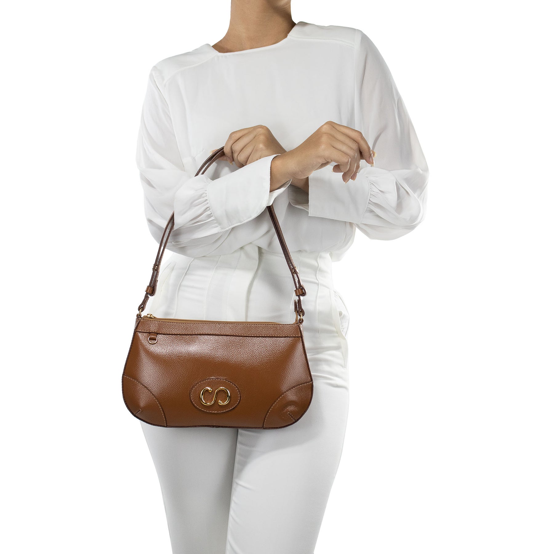 Bolsa Crossbody de Couro Maiorca - Nocciola