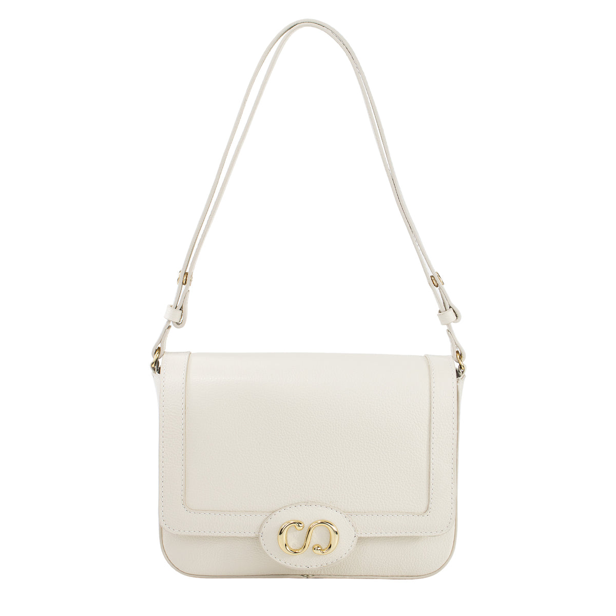 Bolsa Tiracolo de Couro Maiorca - Off White