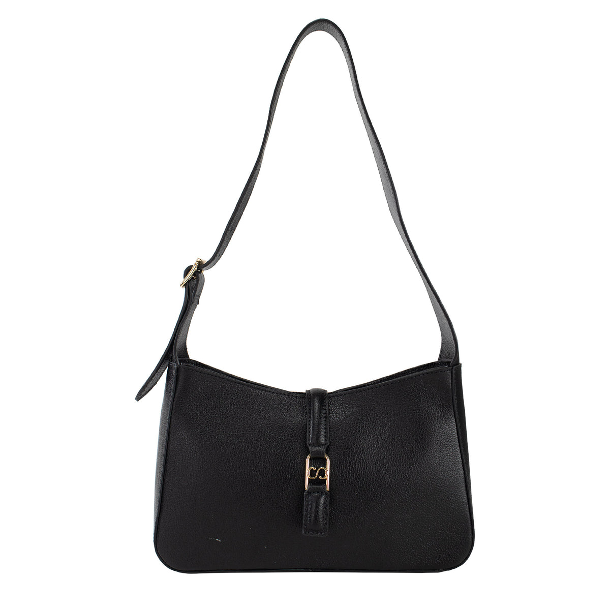 Bolsa de Ombro de Couro Liéri - Preto