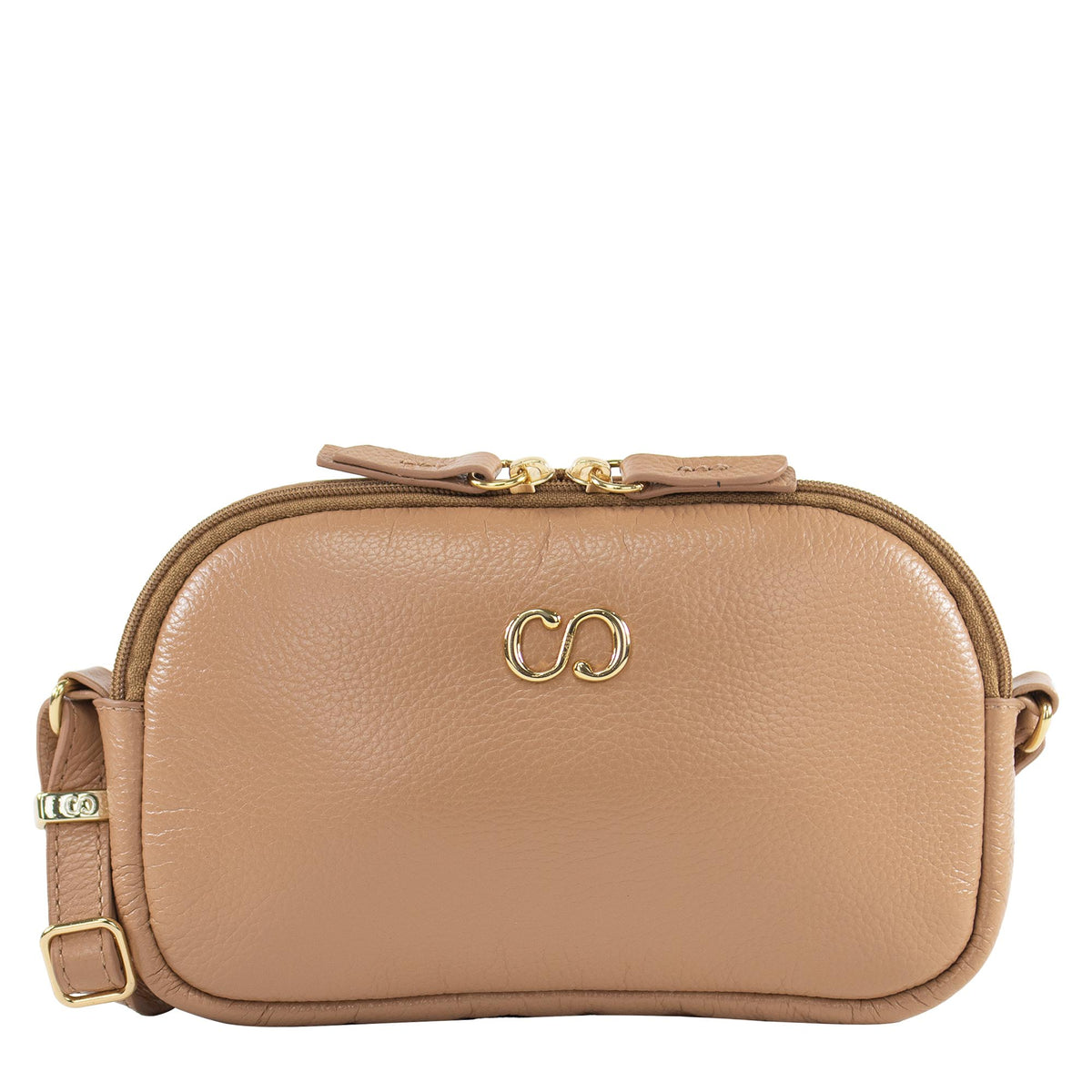 Bolsa de couro Crossbody Jeni - Tan