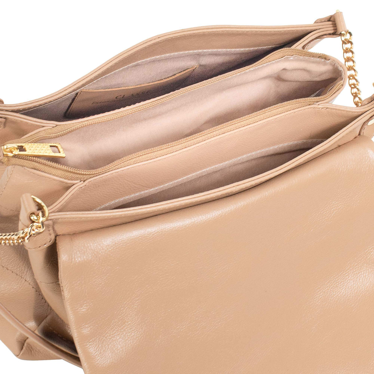 Bolsa Tiracolo de Couro - Bruné