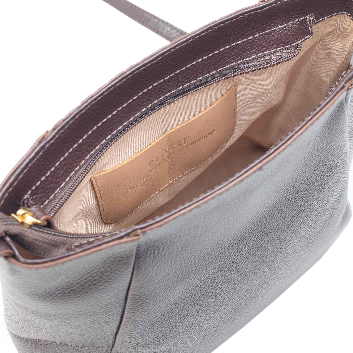 Bolsa Crossbody de Couro Tramado - Bond