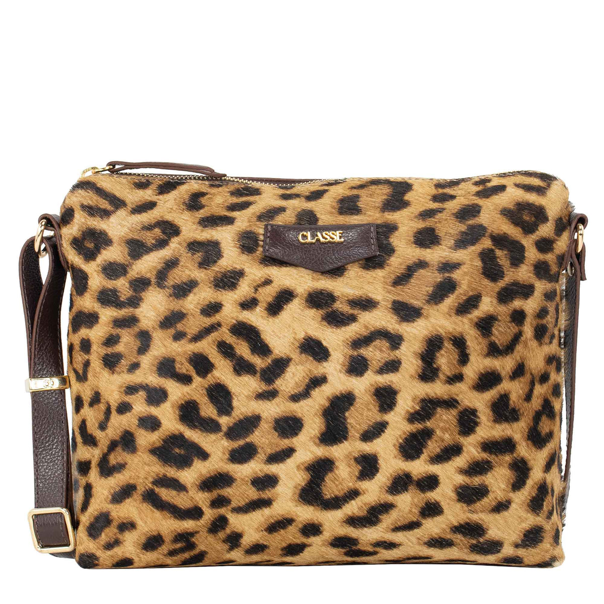 Bolsa Tiracolo de Couro Estampa Animal - Tate