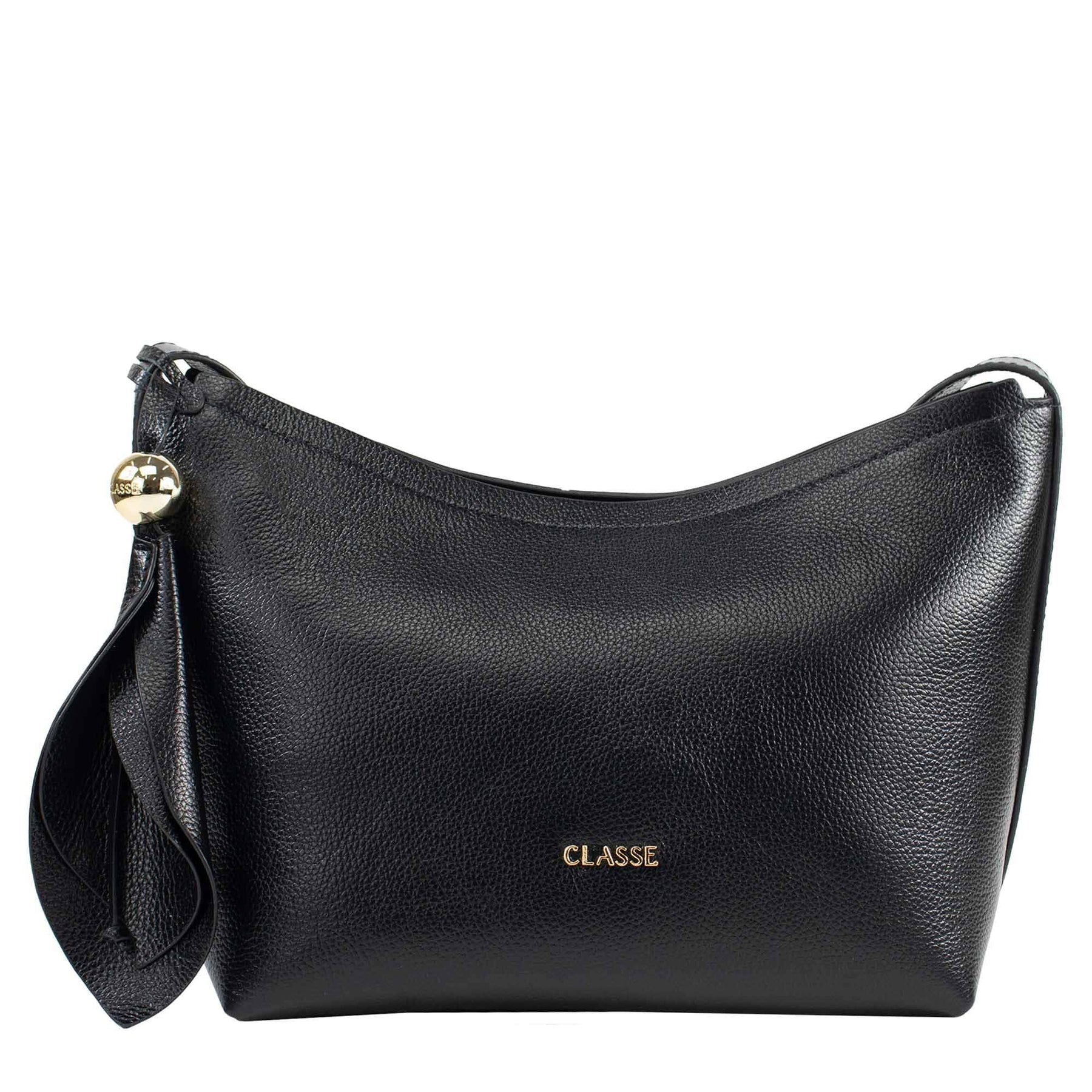 Bolsa de Couro Crossbody Flora - Preto