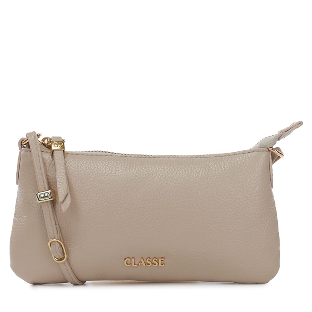 Bolsa de Couro Crossbody Hit - Creme