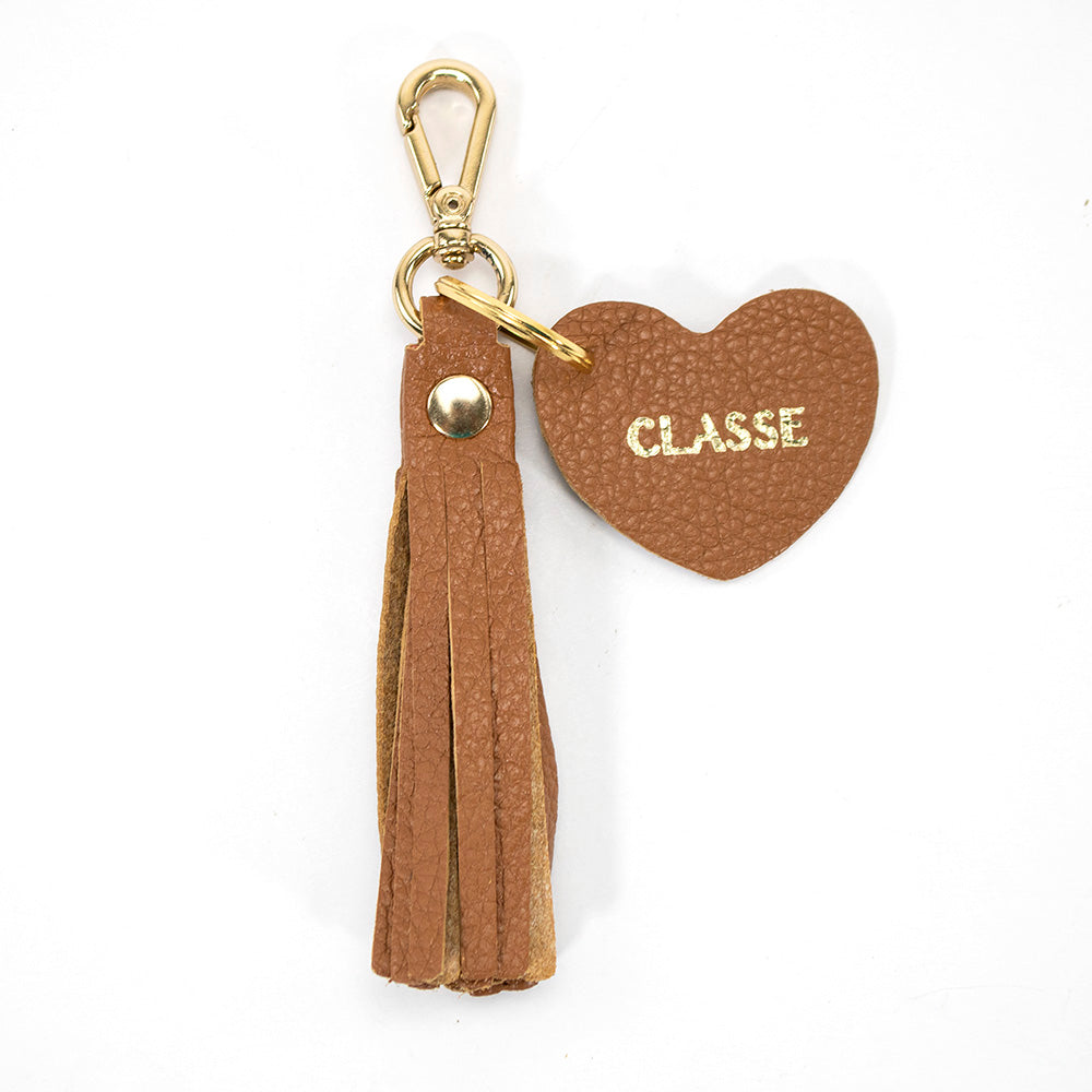 Chaveiro Feminino de Couro Coração Classe