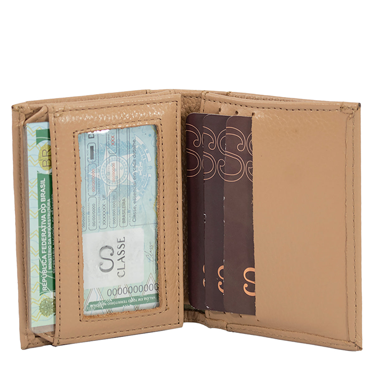 Carteira Feminina Slim de Couro