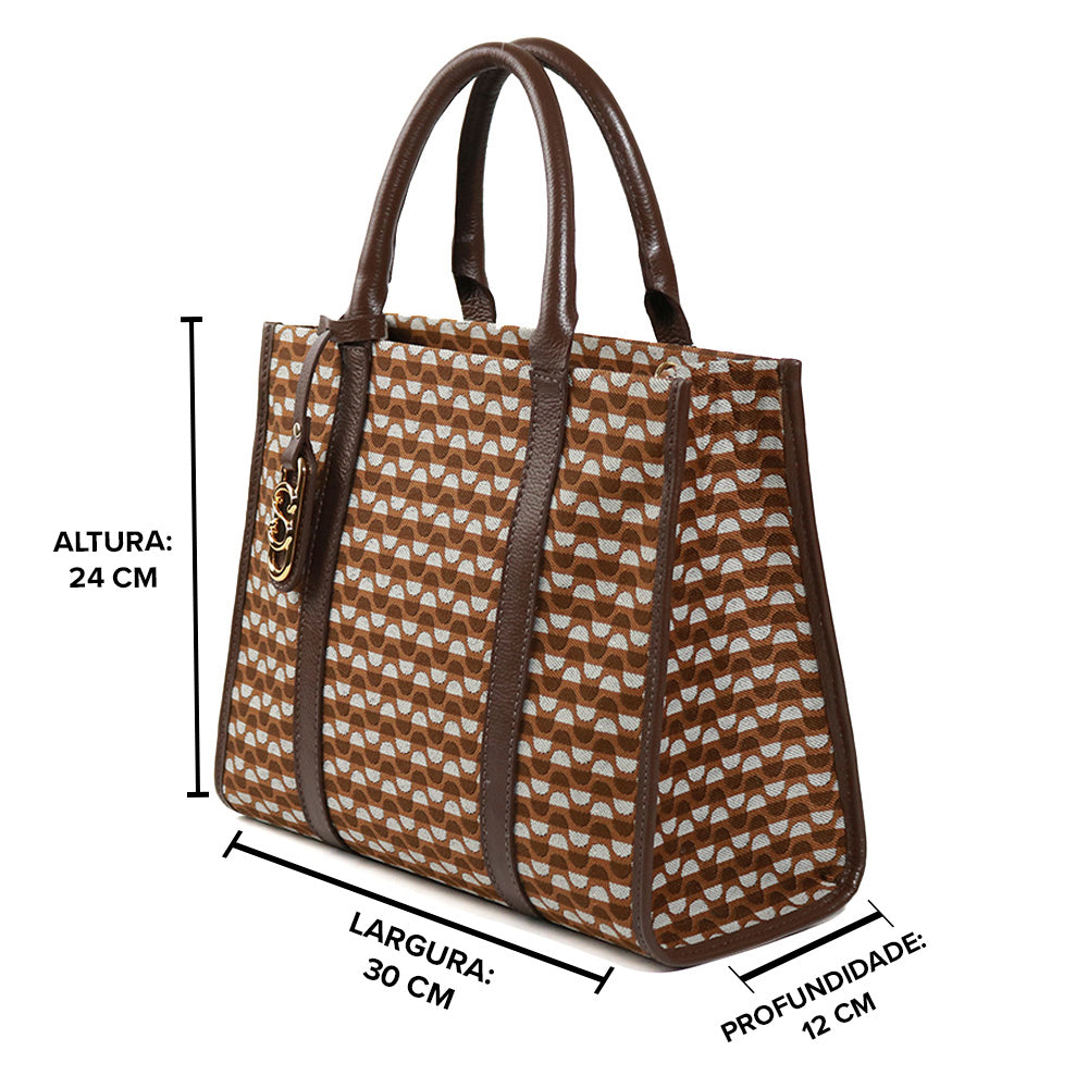 Bolsa Tote Mileide - Nocciola/Brow