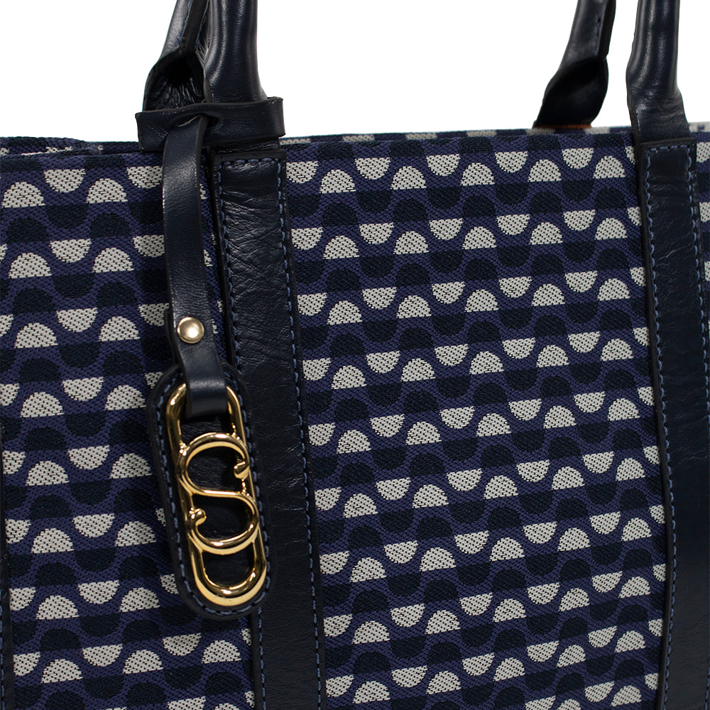 Kit: 03 Bolsas Jacquard Mileide - Marinho/Onix