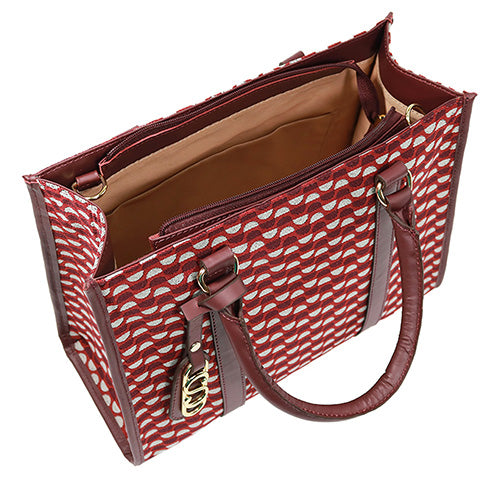 Kit: 02 Bolsas Tote Mileide Bordo-Bordo