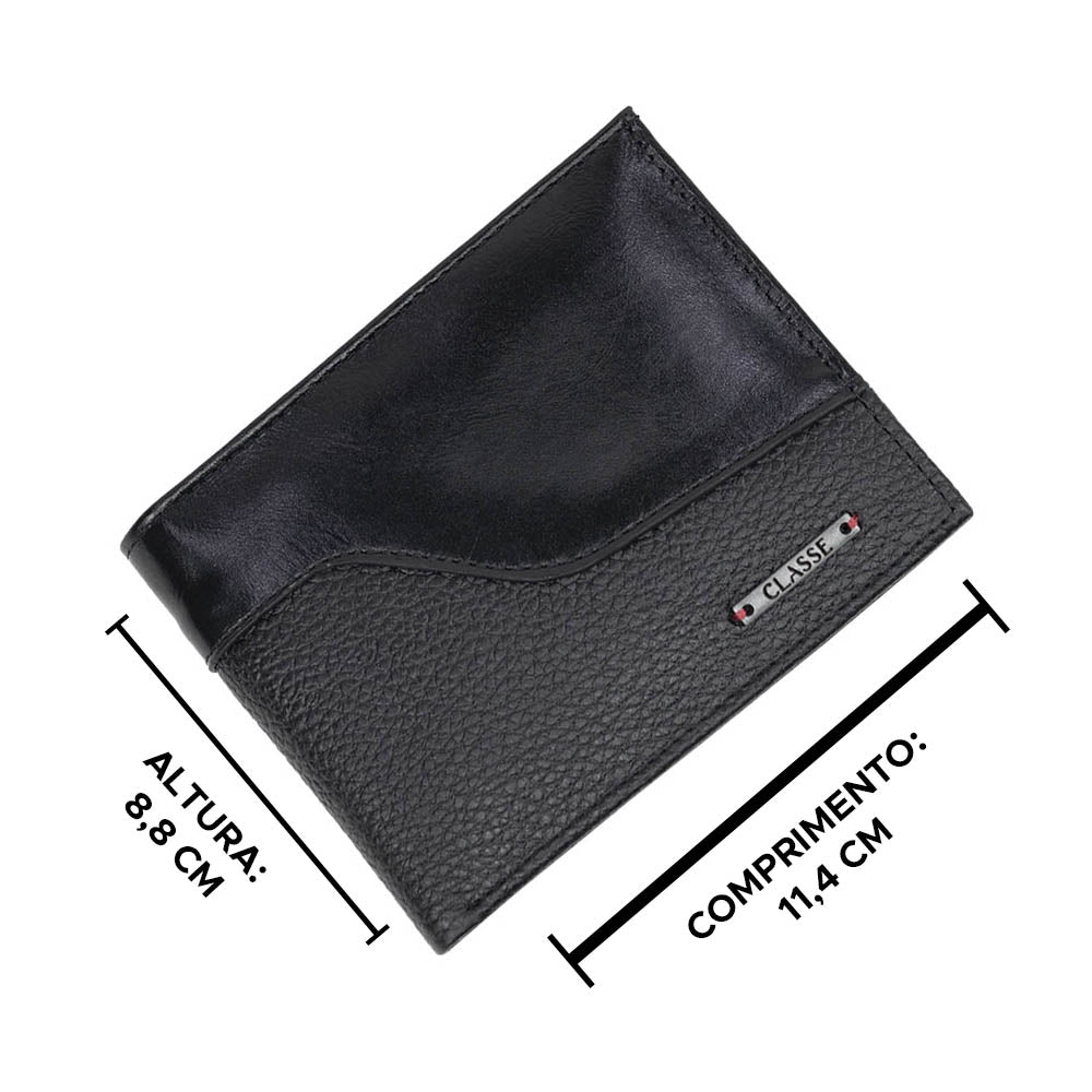 Kit 01 Social SB Masculino De Couro: Carteira, Cinto e Chaveiro.
