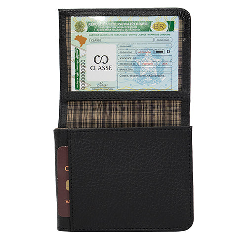 Carteira Masculina Casual de Couro