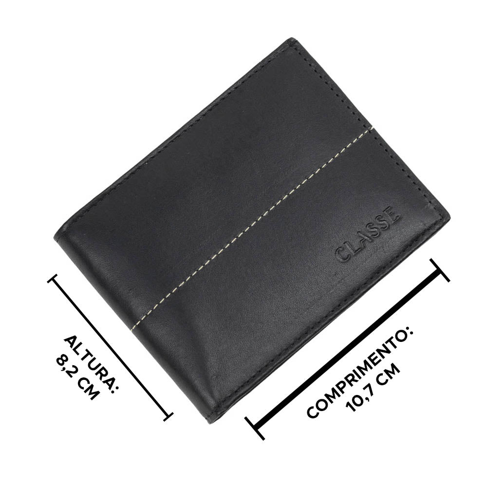 Carteira Masculina de Couro Slim