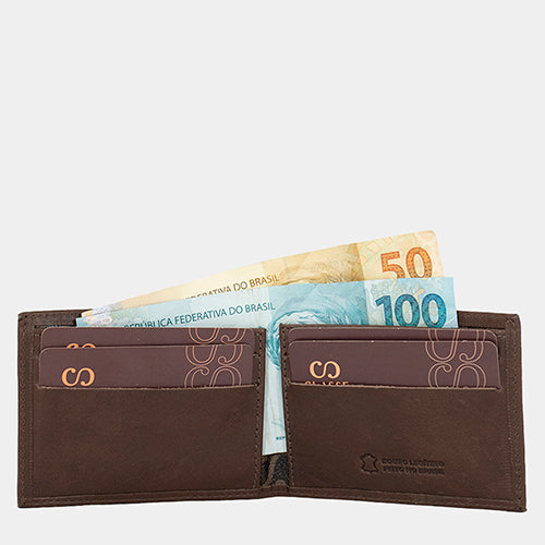 Carteira de Couro Masculina Slim