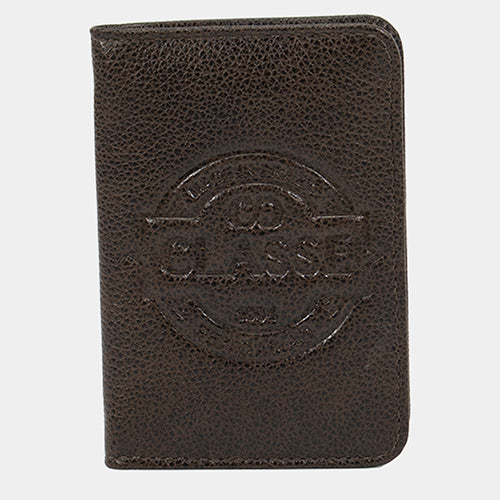 Carteira de Couro Casual Masculina com Porta CNH