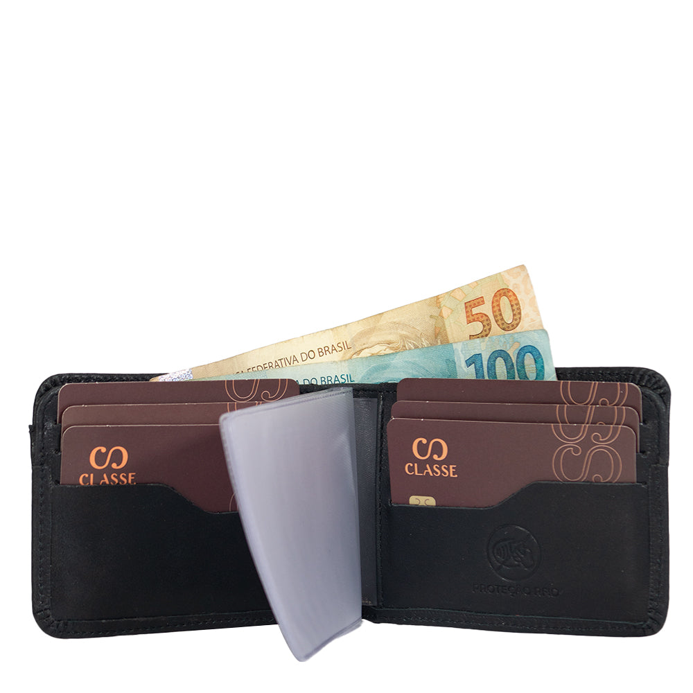 Carteira de Couro Masculina Casual - Fenix