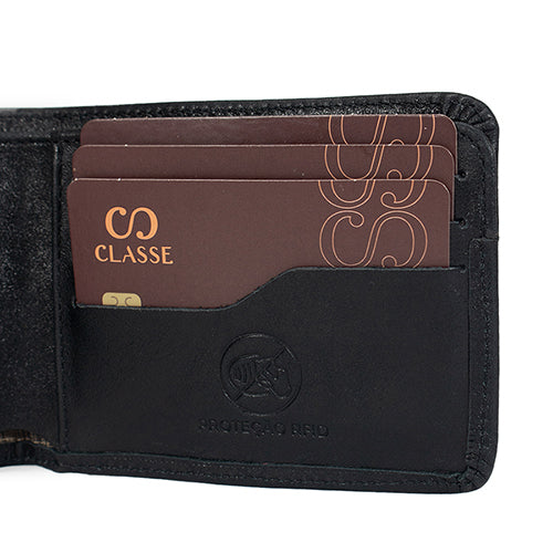 Carteira de Couro Masculina Casual - Fenix