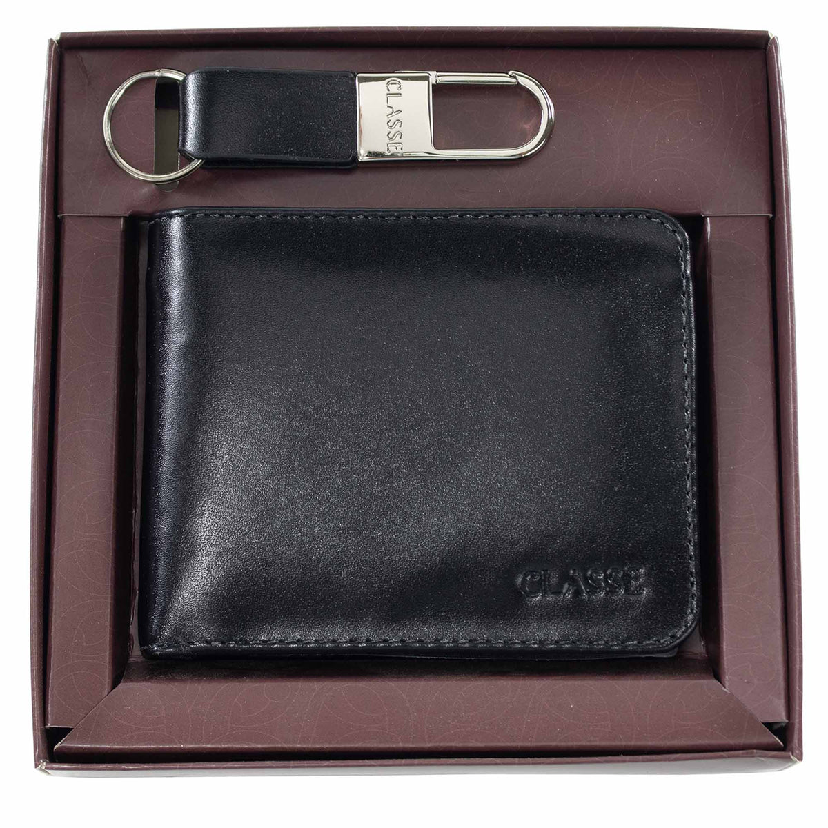 Mini Kit Social Carteira de Couro e Chaveiro.