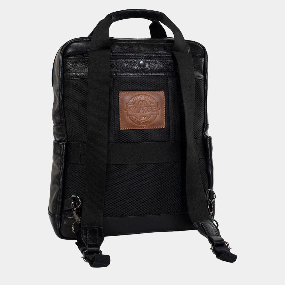 Mochila de Couro Masculina - Adventure 3 em 1 - Preto