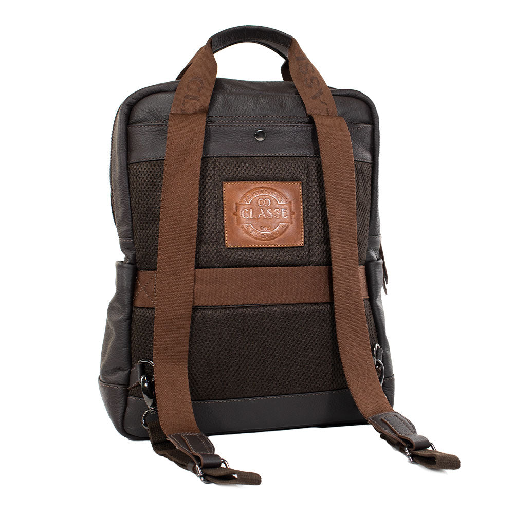 Mochila de Couro Masculina - Adventure 3 em 1 - Café