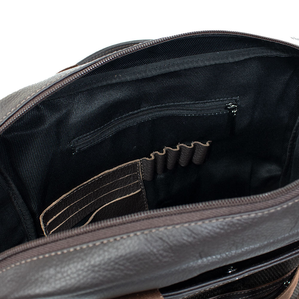 Mochila de Couro Masculina - Adventure 3 em 1 - Café