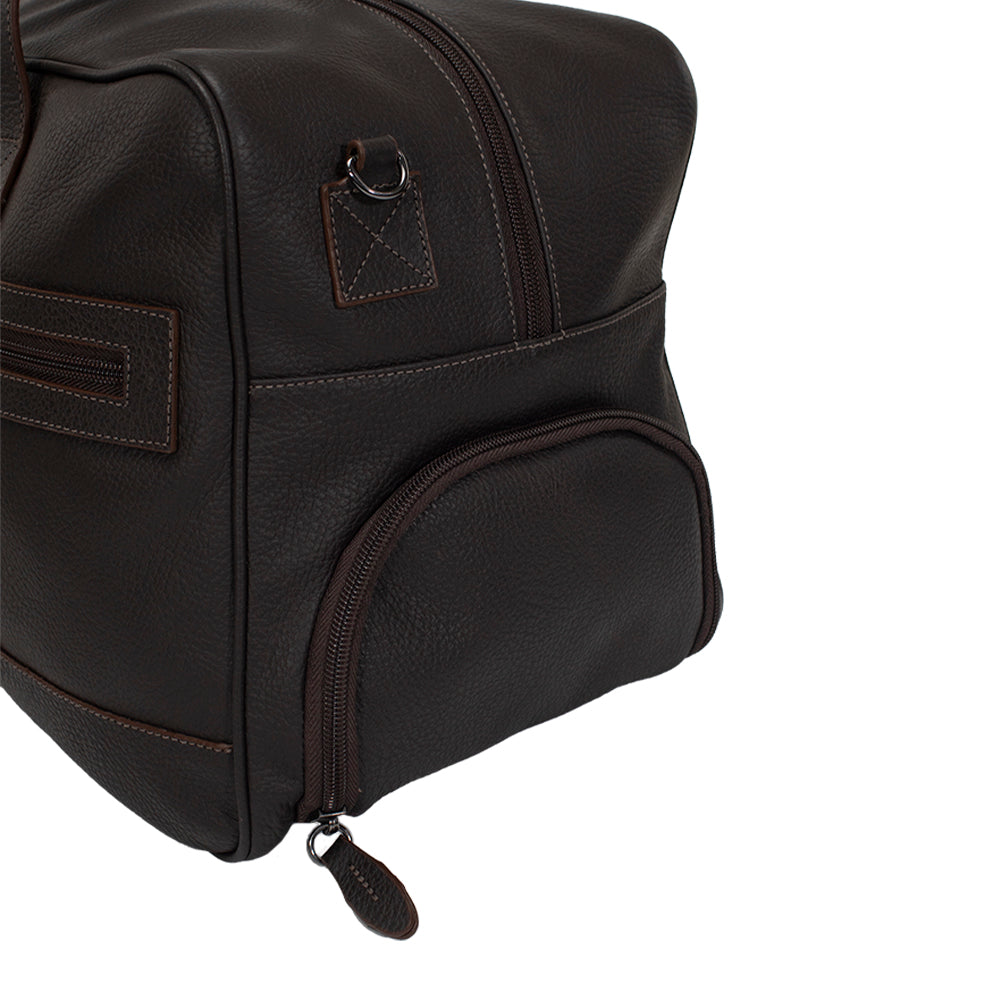 Bolsa de Couro Grande Masculina Adventure - Café