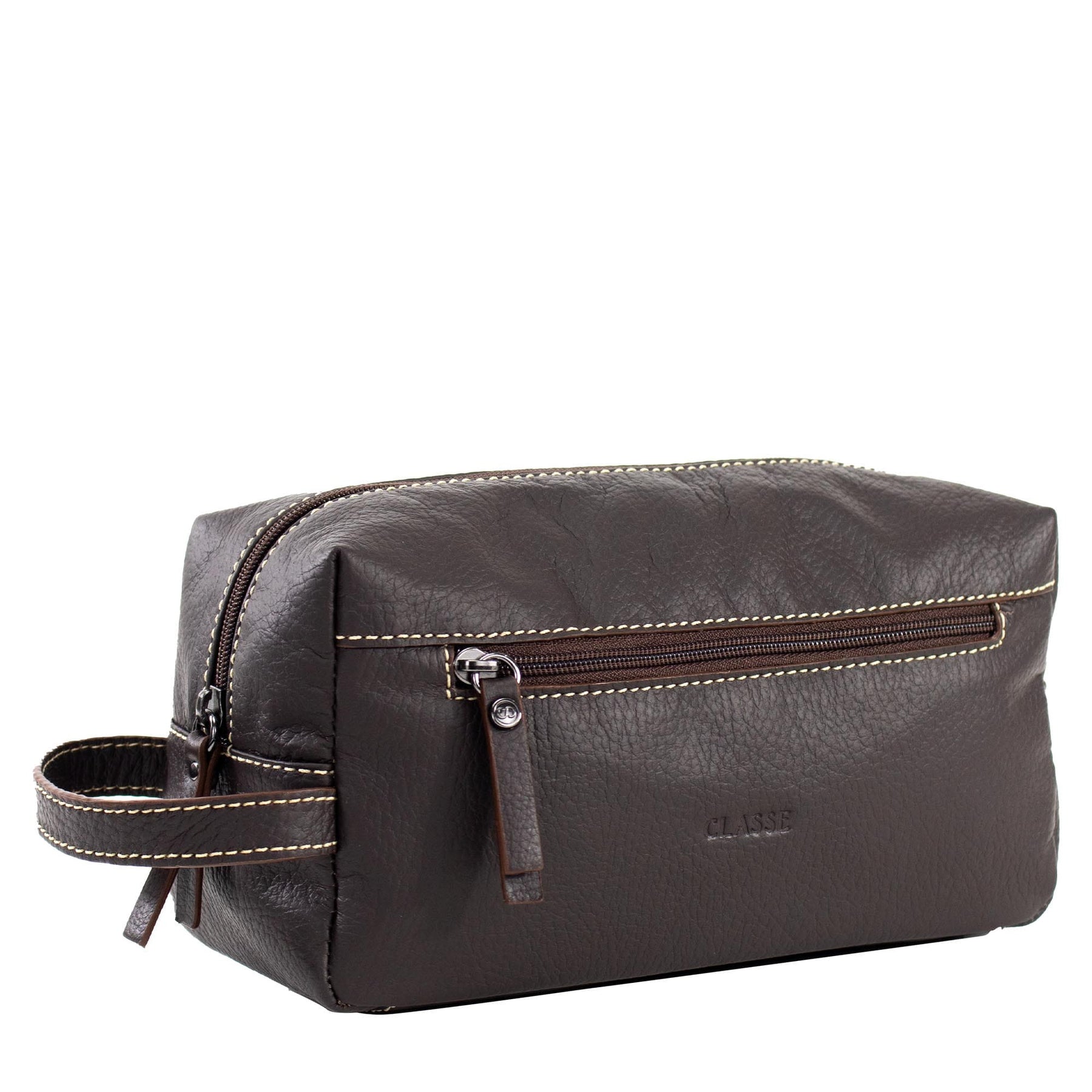 Nécessaire de Couro Masculina com Brasão Naútico
