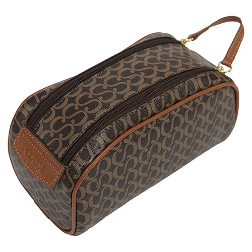 Necessaire em Canvas Digital - Marrom