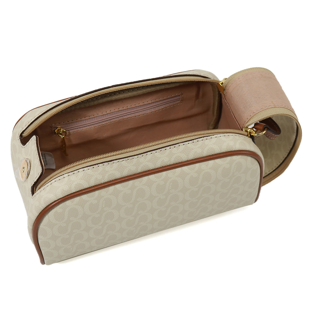 Necessaire em Canvas Digital - Creme