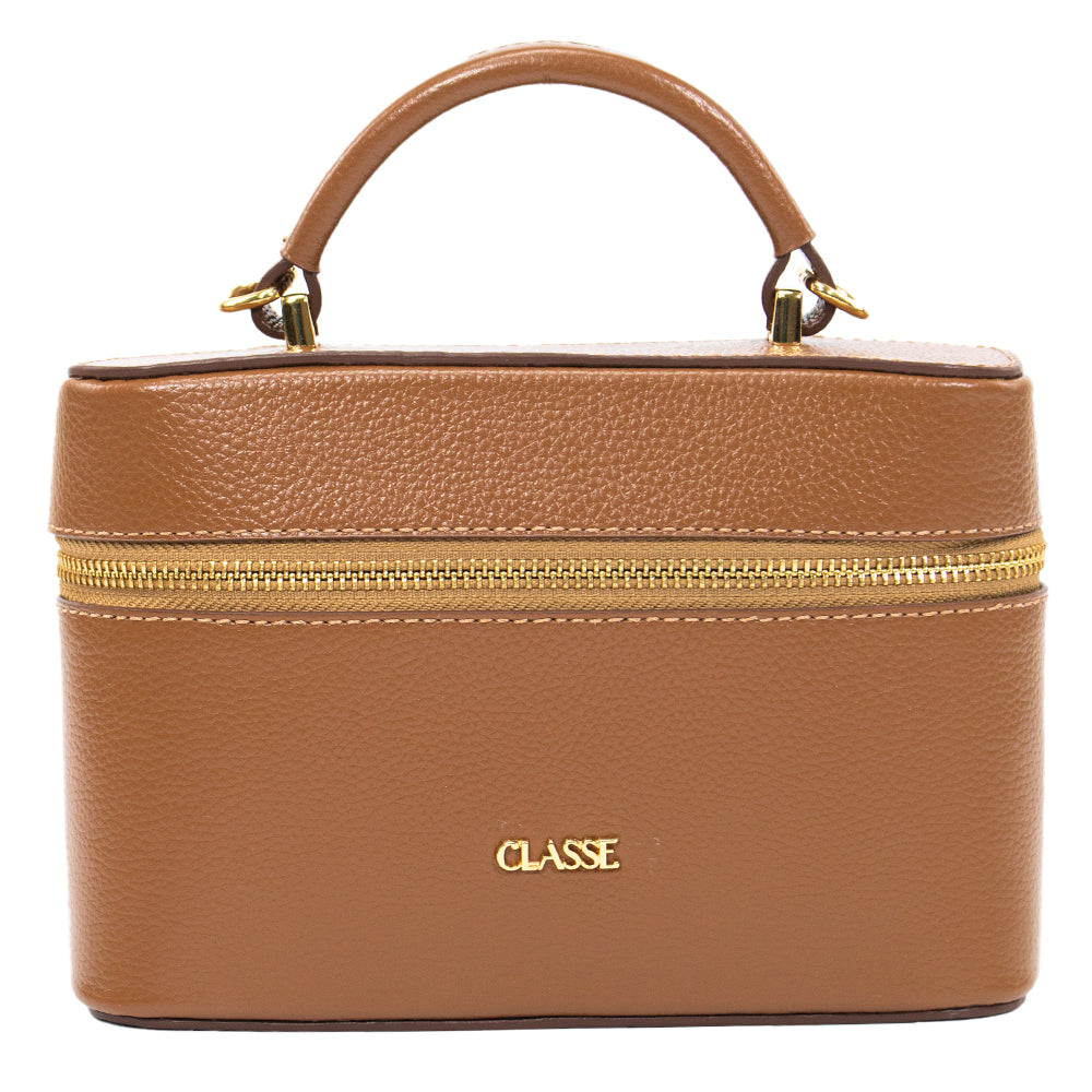 Bolsa de Couro Crossbody Amy - Nocciola