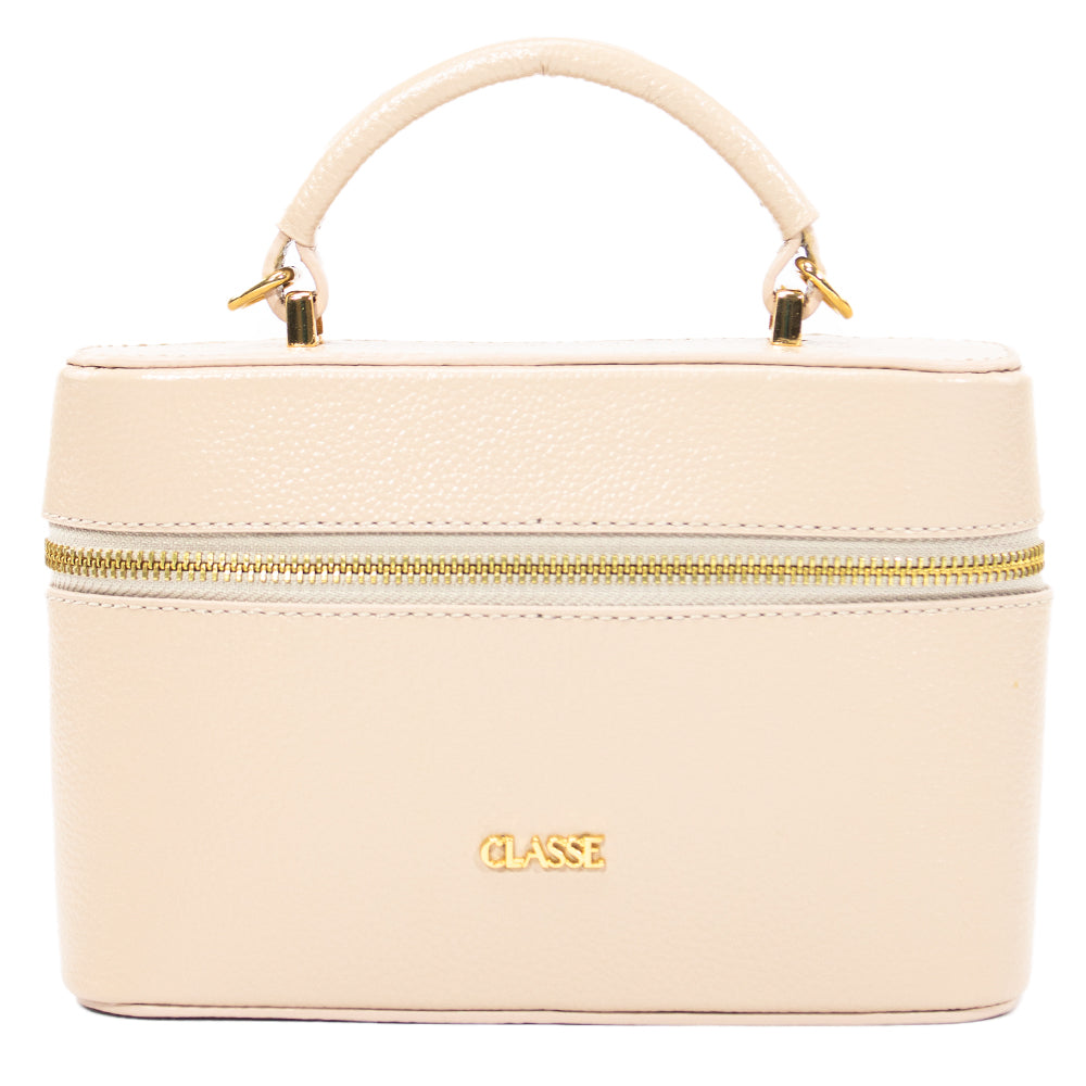 Bolsa de Couro Crossbody Amy - Creme