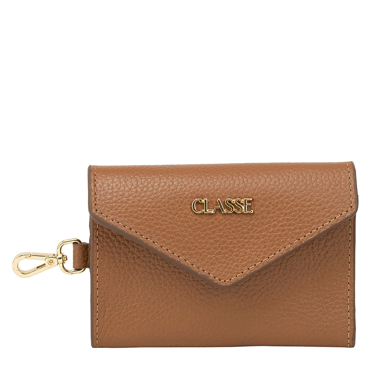 Porta Moeda de Couro com Botão - Nocciola