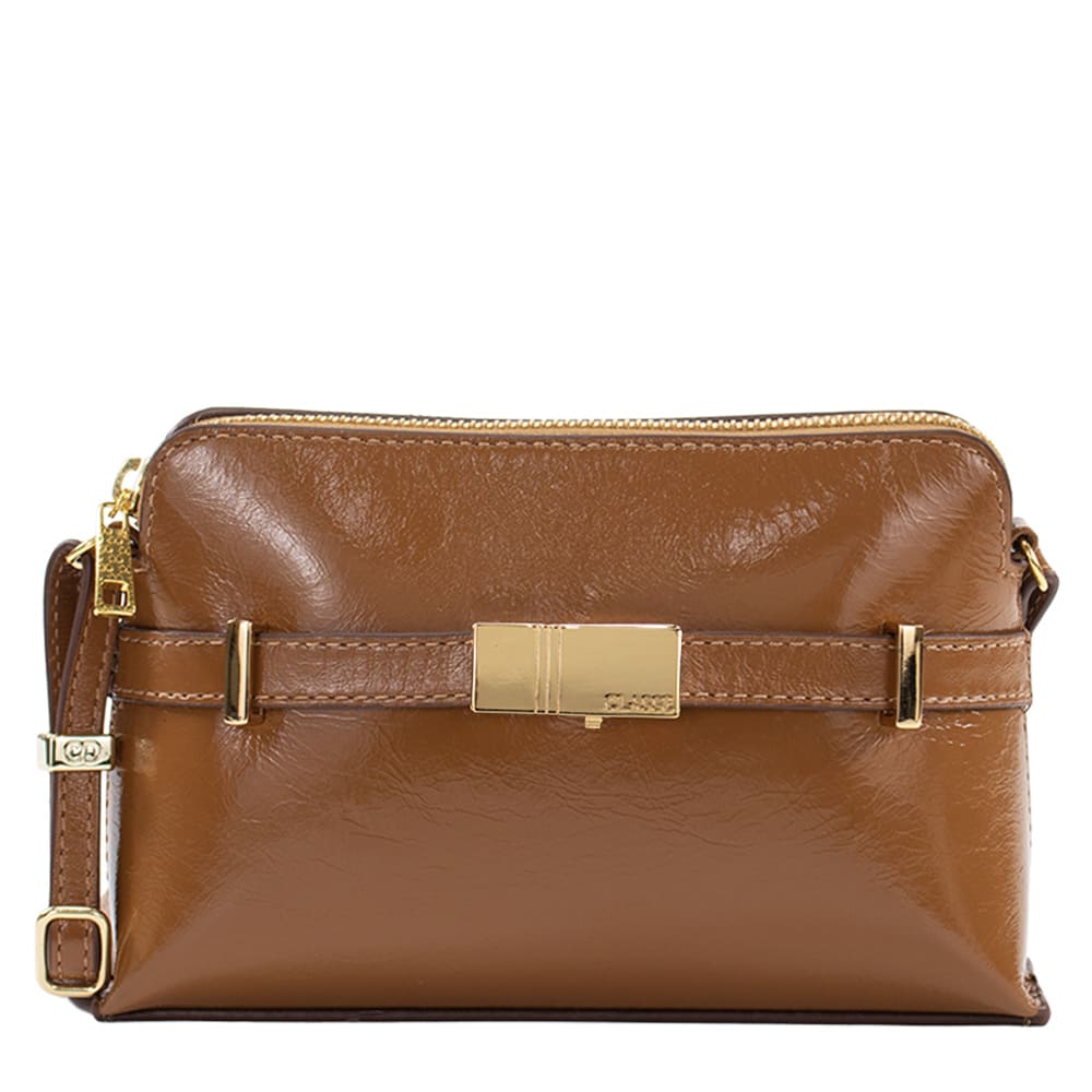 Bolsa de Couro Crossbody Jade - Andaluz Nocciola