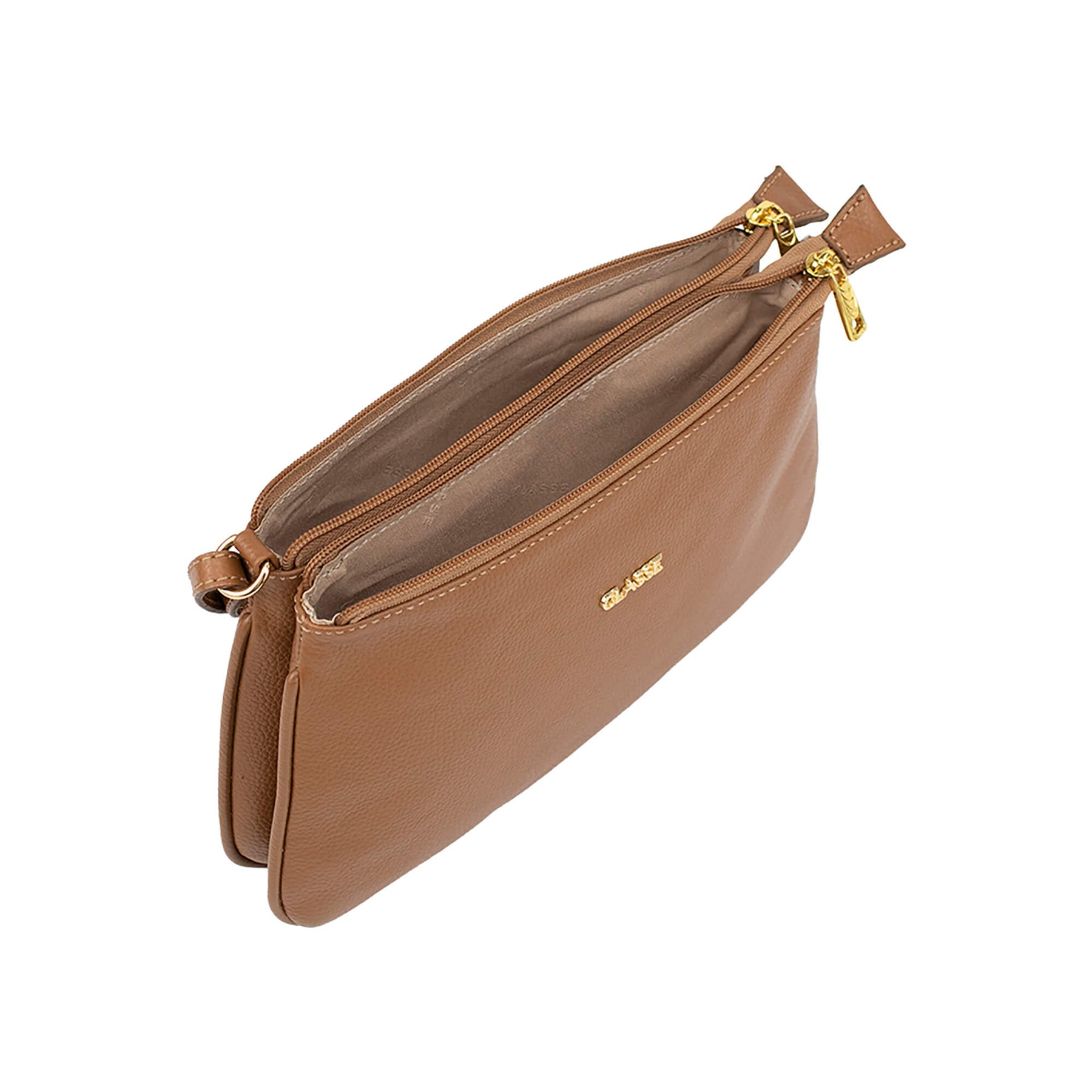 Bolsa de Couro Crossbody Maria - Nocciola