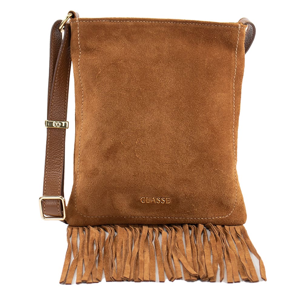 Bolsa de Couro Crossbody Lolla - Nocciola Camurça