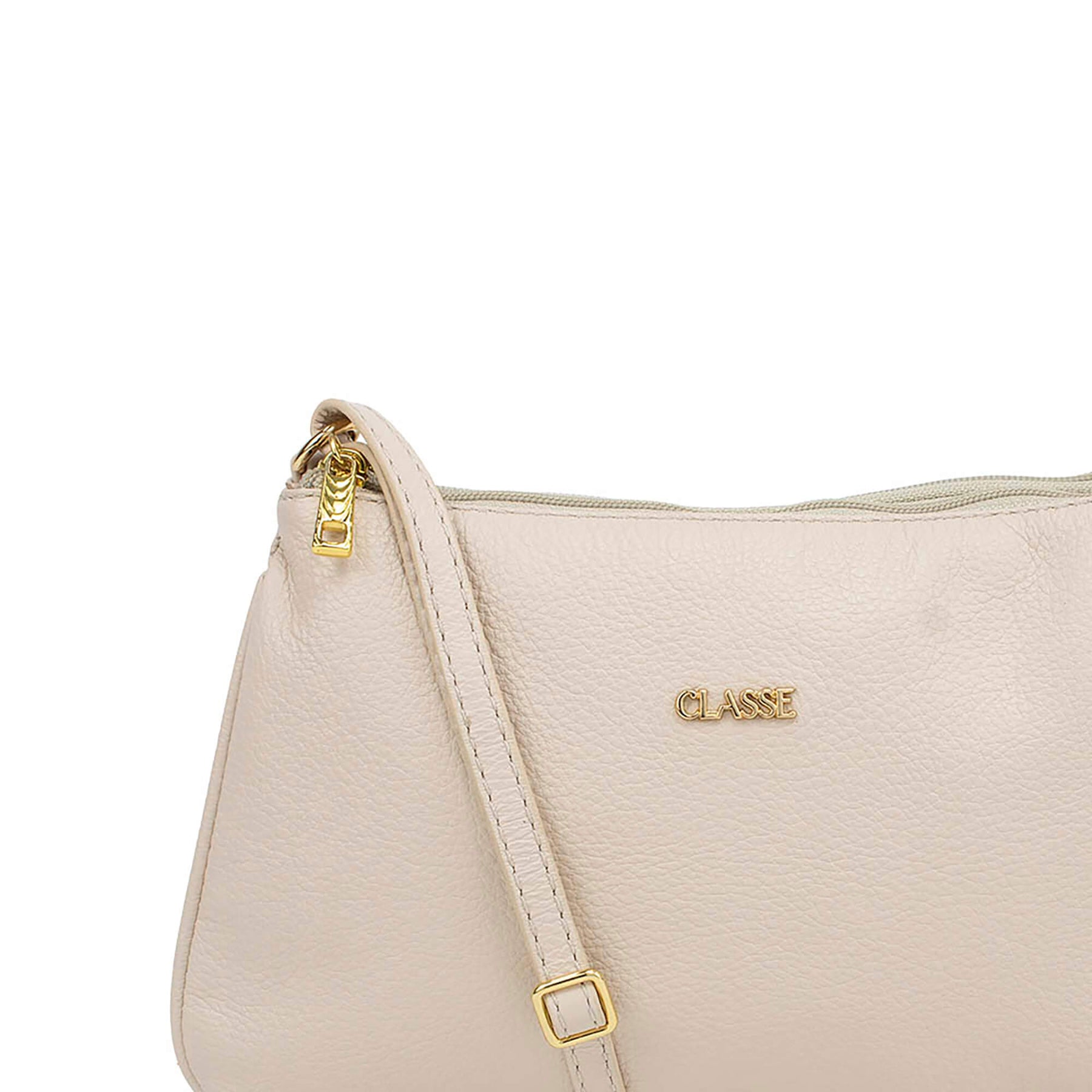 Bolsa de Couro Crossbody Maria - Creme