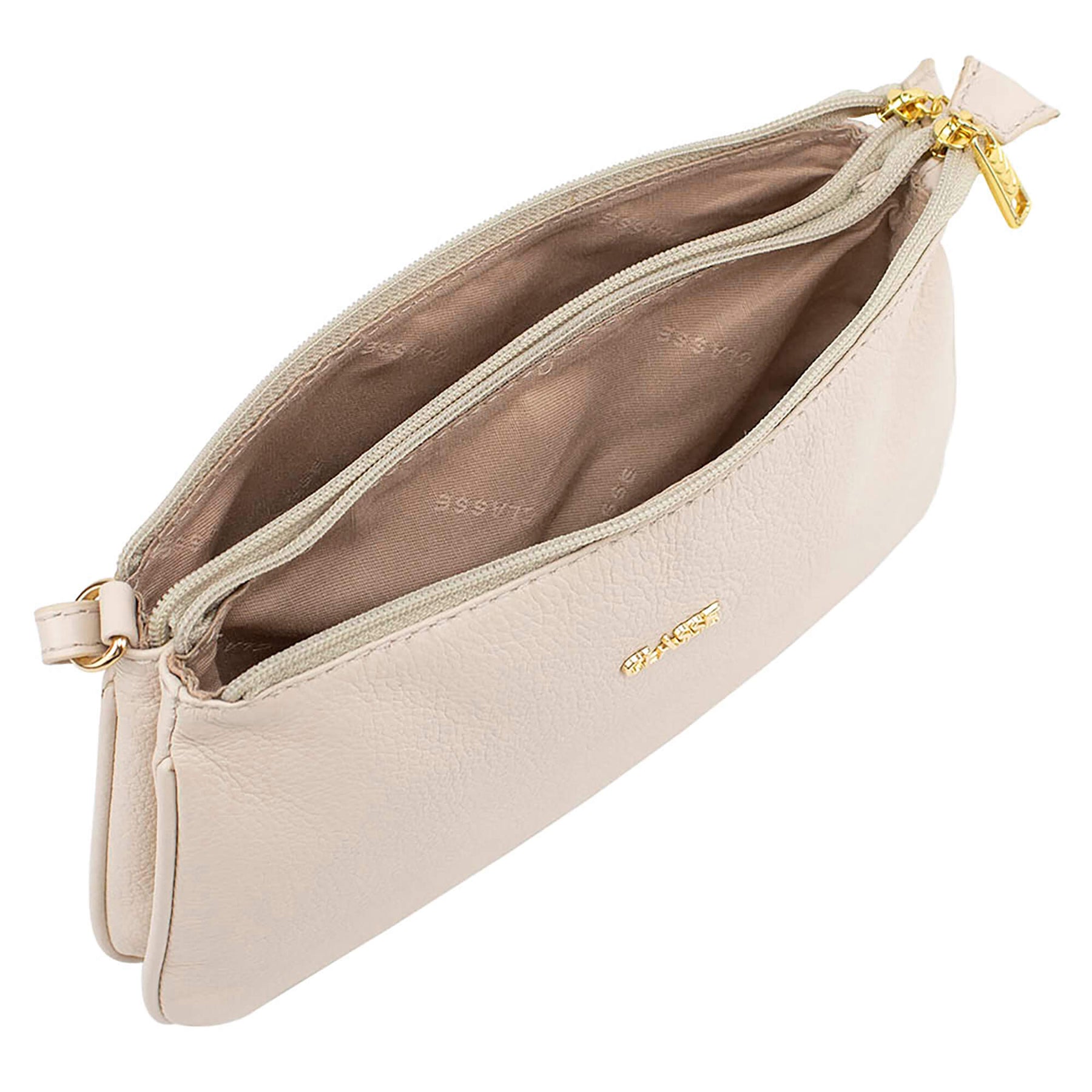 Bolsa de Couro Crossbody Maria - Creme