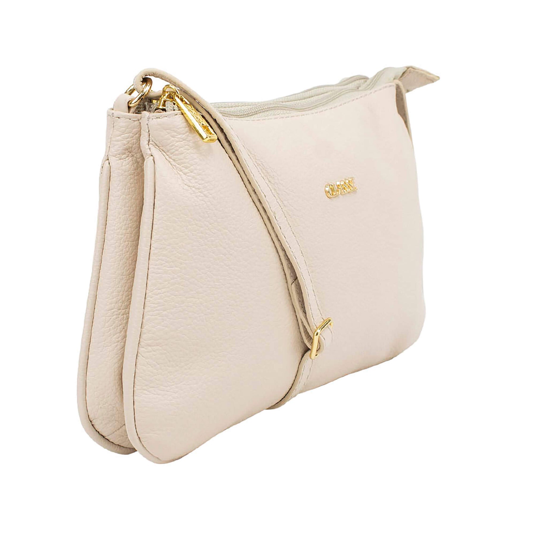 Bolsa de Couro Crossbody Maria - Creme