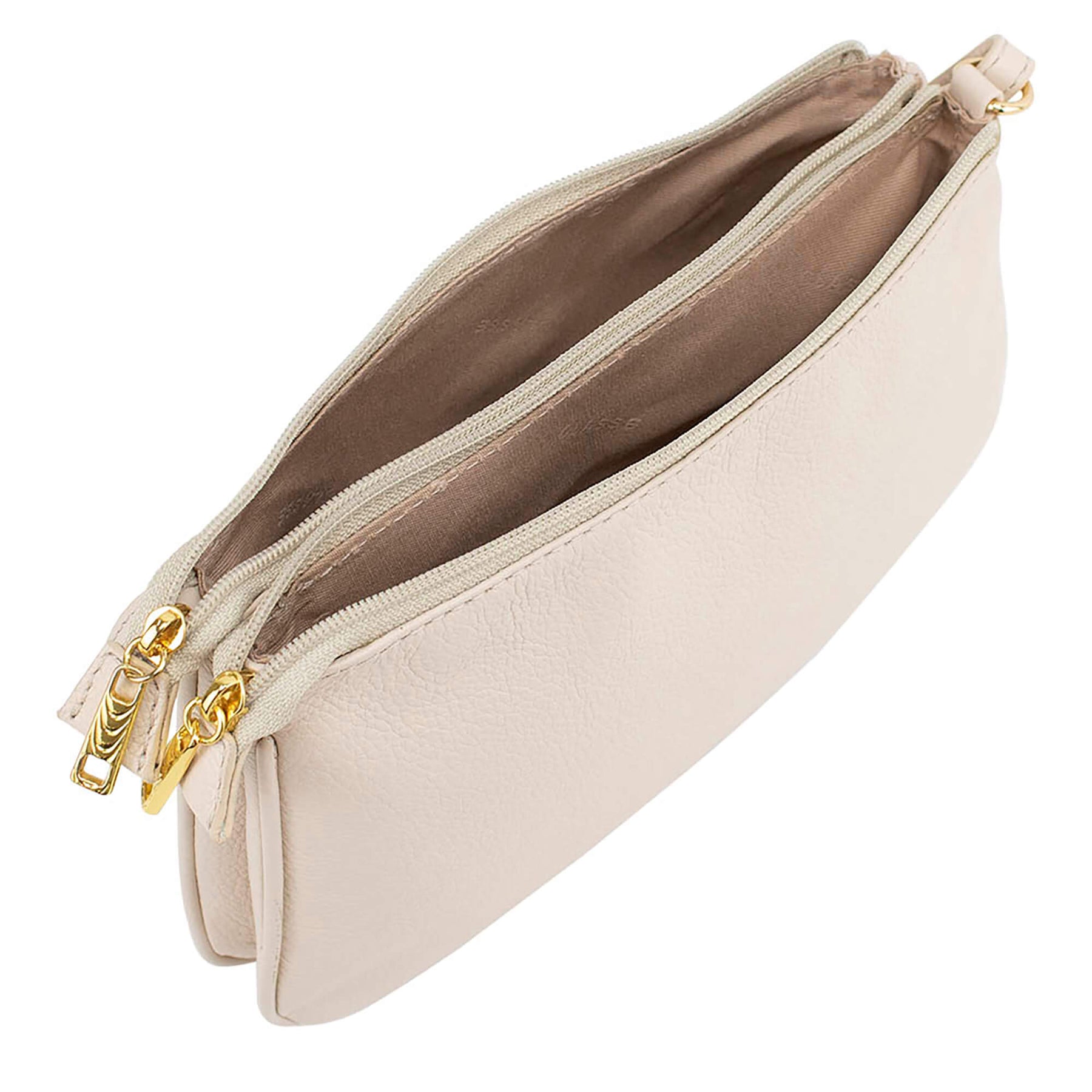 Bolsa de Couro Crossbody Maria - Creme