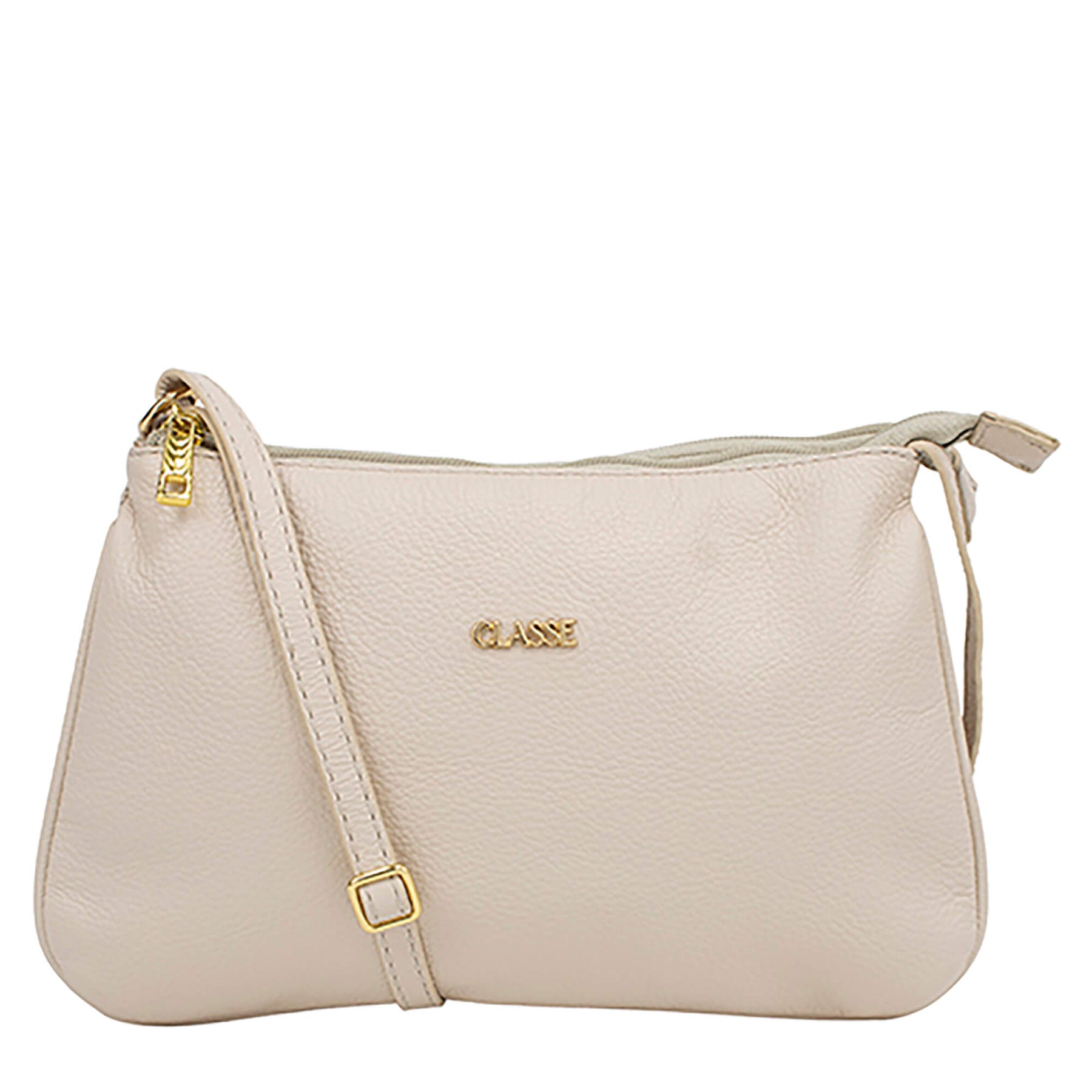 Bolsa de Couro Crossbody Maria - Creme