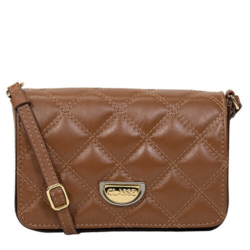 Bolsa de Couro Tiracolo Maia - Nocciola