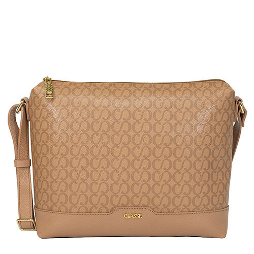Bolsa Feminina Canvas Crossbody Helo - Tan