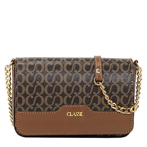 Bolsa Feminina Canvas Tiracolo Helo - Marrom/Nocciola